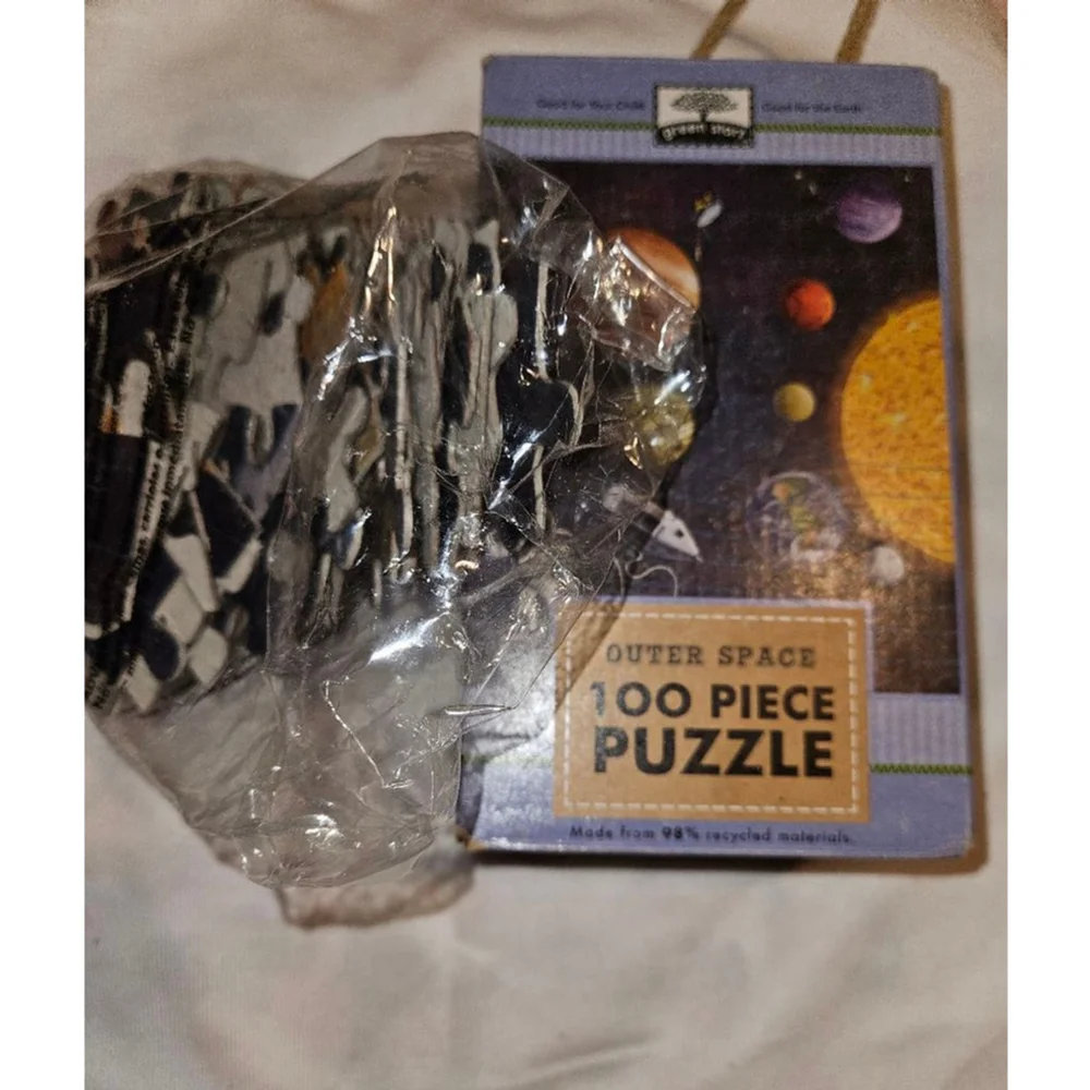 Melissa & Doug Natural Play Cardboard Jigsaw Floor Puzzle: Outer Space 100 Piece
